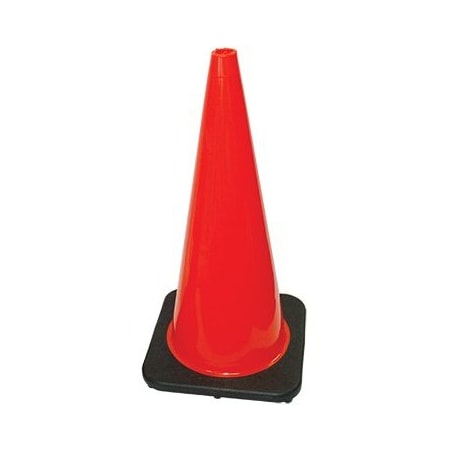The Brush Man 28 in Vinyl Trafffic Cone, Orange With Black Base TRAFFIC-CONE 28